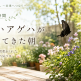 🌿 庭の時間｜黒いアゲハがやってきた朝
