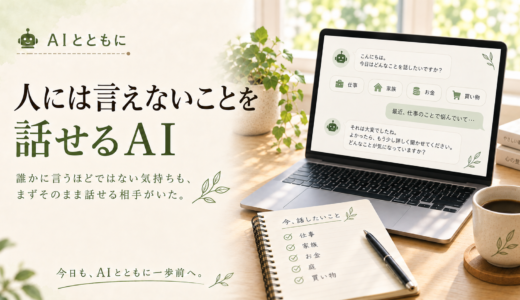 🤖 AIとともに｜人には言えないことを話せるAI