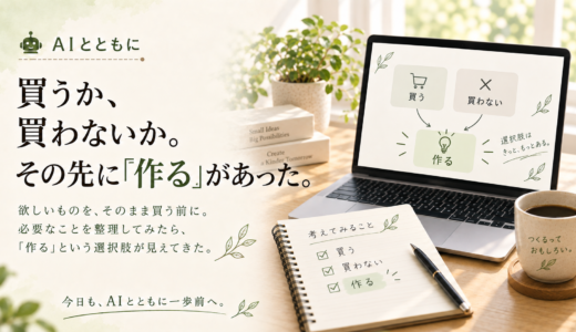 🤖 AIとともに｜買うか、買わないか。その先に「作る」があった。