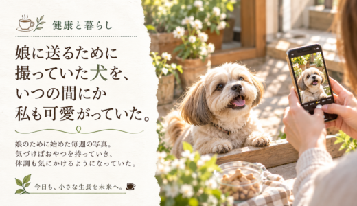 ☕ 健康と暮らし｜娘に送るために撮っていた犬を、いつの間にか私も可愛がっていた。